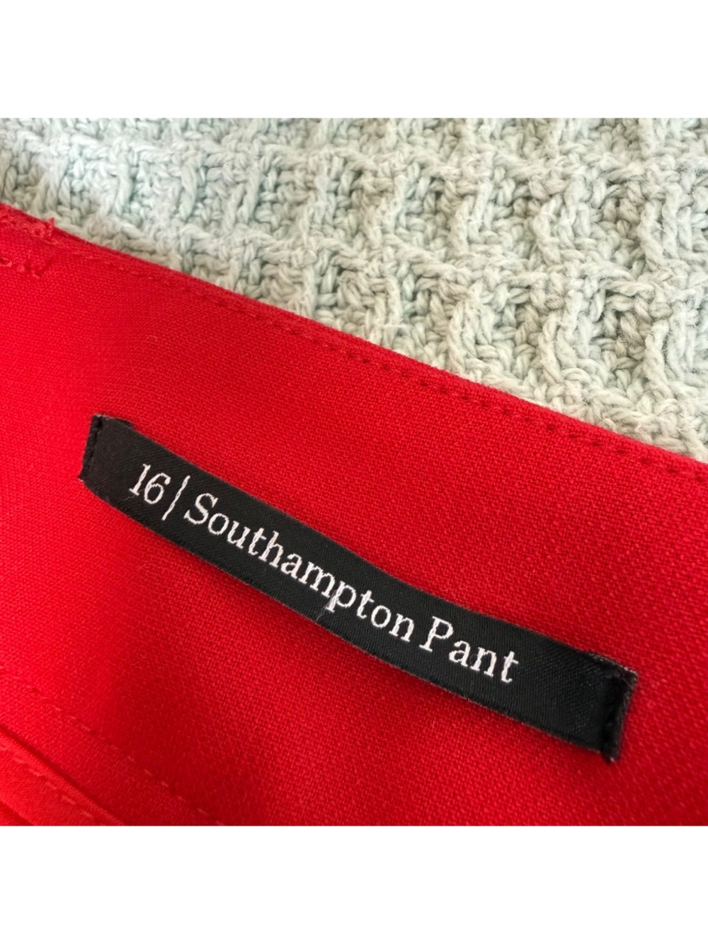 Talbots Southampton Pants Womens 16 Red Career Office Festive Holiday Christmas - Picture 4 of 8